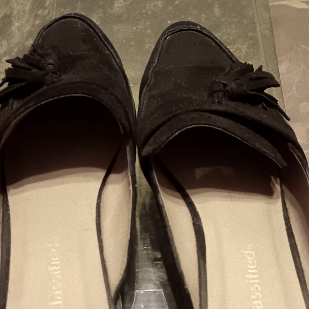 Black suede mules-City Classified-Size 7